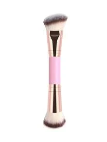 Dual-Ended Makeup Brush - Angled Contour Brush And Flat Foundation Brush, Suitable For BB Cream, Liquid Foundation, Achieving Seamless Blending, Shading And Contouring (Professional Makeup Brush Set), Foundation Brush, Concealer Brush, Blush Brush, Contour Brush, Blush Brush, Contour Brush, Powder Brush, Foundation Brush, Blush Brush - Rose Gold - View 9