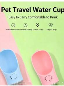 Bouteille d'eau portable pour animaux de compagnie, convient aux petits chiens, grands chiens et chats, conception étanche pour l'extérieur, idéale pour Chihuahua, Bouledogue français et autres races, parfaite pour les promenades en plein air et le camping - Multicolore - Voir 6