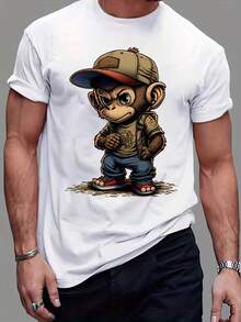 Men's Simple Casual Sports Business Fashion T Shirt - 黑色 - 查看 3