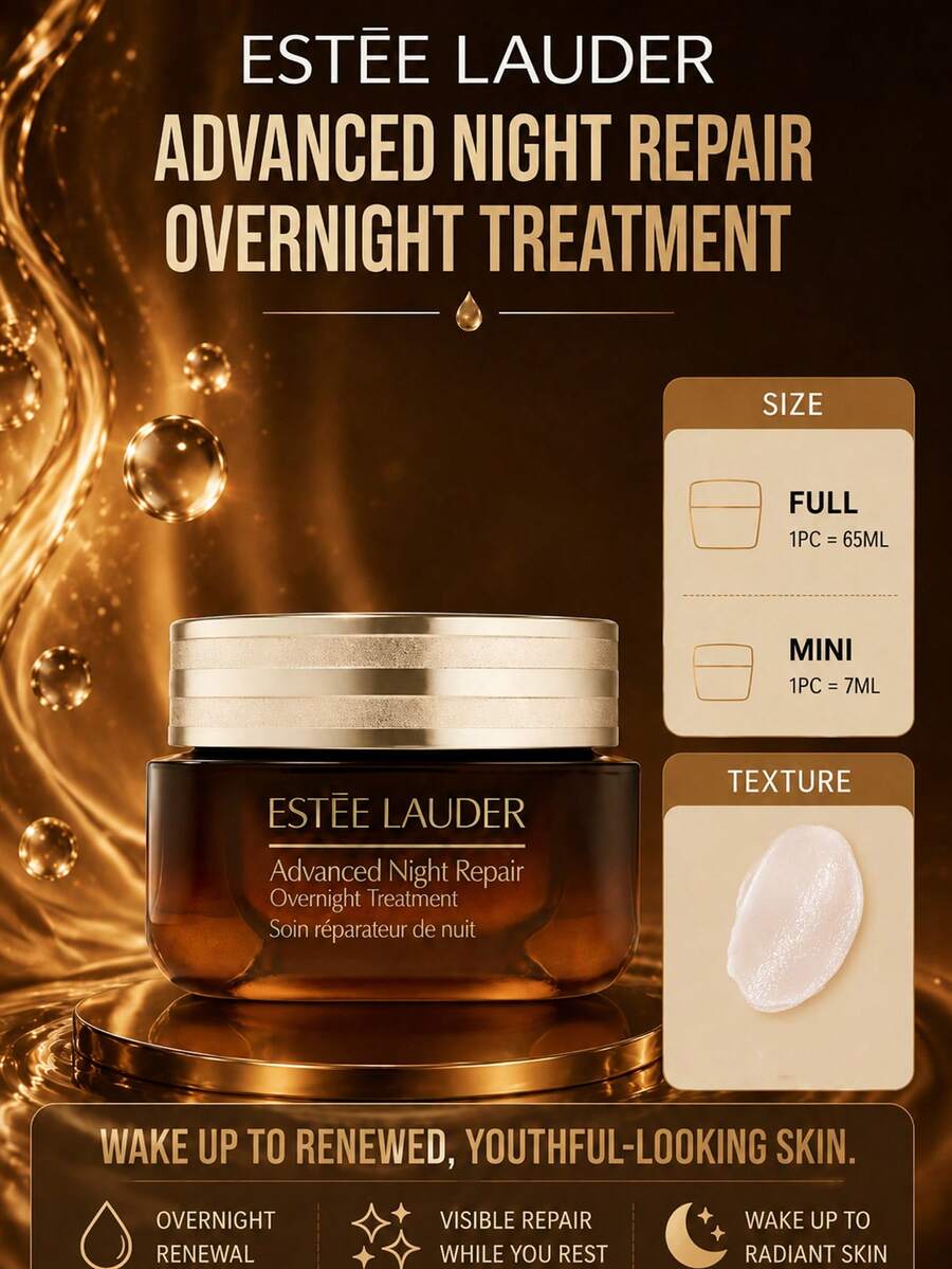 Estée Lauder Advanced Night Repair Cream (sampel 7ml/ukuran penuh 65ml): Anti-penuaan, mengurangi kerutan, mencerahkan warna kulit, mengencangkan dan mengangkat; cocok untuk semua jenis kulit.