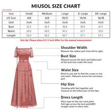 MIUSOL Elegant Women's Floral Lace Boat Neck Contrast Chiffon Maxi Dress With Ruffle Trim Flowing Hem, Formal A-Line Gown For Wedding Guest, Evening Party - 香檳色 - 查看 9
