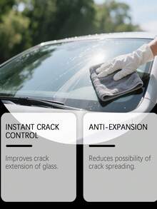 Windshield Crack Repair Kit---Suitable For Car Front Windshield Micro-Cracks, Stone Chip Pits, Small Damage Without Replacing The Entire Glass - Liquid - View 5