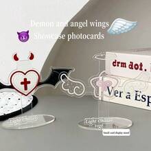 Acrylic Stand/Display Holder For 3-Inch Photocards – Angel & Devil Wings Design (DIY Storage/Display) - A - View 1