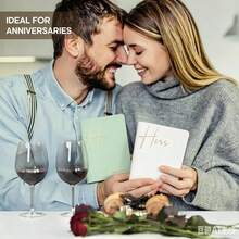 頂級婚禮誓言書「Her And Him」新婚客製化誓言本，極簡手寫宣言書，燙金字體，高級藝術紙封面，亦可作為私人筆記本，追求高品質文具 - 14X10cm - 查看 11