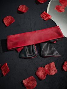 Sexy Satin Blindfold, Red Silk Eye Mask For Women, Romantic Lingerie Accessory, Soft Bedroom Blindfold For Date Night & Role Play - Multicolor - View 6