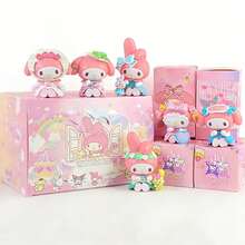 Sanrio 盲盒 My Melody 茶會搖搖馬神秘系列，粉色可愛動漫風角色，柔和配色，附多件配件，適合桌面裝飾與展示，收藏級動漫公仔盲盒 - 彩色 - 查看 1