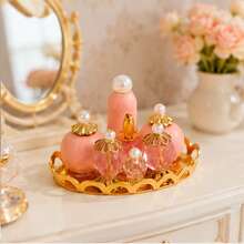 Miniature Perfume Tray Set, Dollhouse Furniture Decor, DIY Customizable! - Pink - View 3