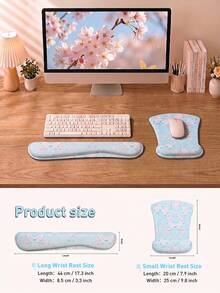 Wrist Rest Support For Mouse Pad & Keyboard Set, Ergonomic Mousepad Non ...