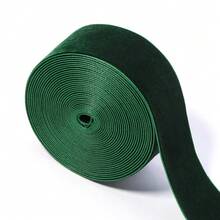1 Roll Single-Sided Flocked Ribbon, 3.8cm Width, Multiple Colors Available, Velvet Texture, DIY Accessories Trim For Clothing & Hair Ornaments, Gift & Bouquet Wrapping, Holiday Party Decorations - 3.8cm - View 20