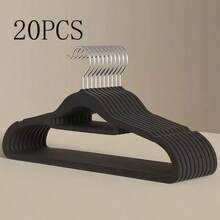 10pcs Seamless Velvet Coated Hangers, Non-Slip Clothes Hangers, Home Use, High Quality Design - Multicolor - View 13