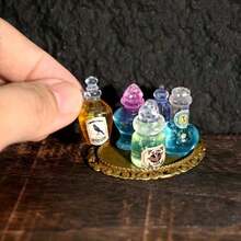 1件/5件/10件迷你魔法瓶裝飾品，聖誕禮物，逼真魔法瓶，1:12娃娃屋比例，玩具屋裝飾，模型屋配件，攝影道具，微縮景觀裝飾，微縮模型裝飾，家居裝飾 - 多色 - 查看 7