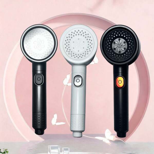 A Multi-Function Bathroom Shower Head With Three Adjustable Modes And One Button Water Stop Mode, Which Can Be Used As An RV Decoration, Hand-Held Shower Head, And A Gift For The School Season