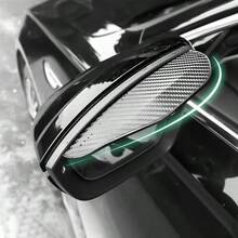2pcs/4pcs Car Rearview Mirror Rain Covers, Thickened Carbon Fiber Texture Rain Guards, Enhanced Clear Visibility, Reinforced Edges Durable Protection, Suitable For Rainy Day Driving, Off-Road Travel, Daily Vehicle Protection, Great Gift For Friends - Thickened Carbon Fiber Rain Eyebrow One Pair - View 6