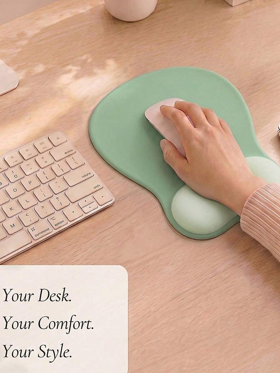 Comfort First Gel Wrist Rest Mouse Pad, Concave Design To Relieve Pain, Stable Non-Slip Base, Suitable For Office And Gaming Scene Decoration - View 1