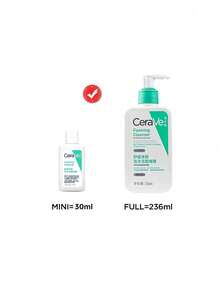 CeraVe Amino Acid Foaming Cleanser For Sensitive Skin, Gentle Cleansing And Barrier Care Facial Gel - 30ml*2 - View 8