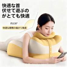 まくら うつ伏せ枕  多機能クッション【睡眠・背もたれ・足まくら】55x39x28cm うつ伏せ寝枕 首に負担のかかりにくい枕 低反発 通気性 隠しファスナー 洗濯可能 ヘッドパッド高さ調整可能 取り外し可能 (グレー) - グレー - チェックする 5