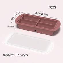 硅胶冷冻模具礼盒套装，包含2个勺子、1/2杯、1杯和2杯带盖硅胶冷冻托盘 - 食品准备和厨房必备品 - 多顏色 - 查看 56