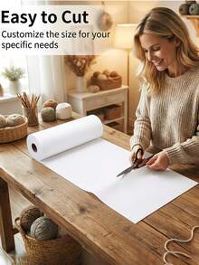 Iron-On Interlining, White Non-Woven Adhesive Interlining Roll - Double-Sided Iron-On Stabilizer Interlining For Sewing, Quilting, Sewing Supplies, Handmade, Clothing, Bags, Home Decor - Multicolor - View 6