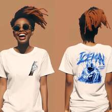 T-Shirt mit der Illustration von Drakes Album Iceman |   Musik-T-Shirt - Weiss - Übersicht 1