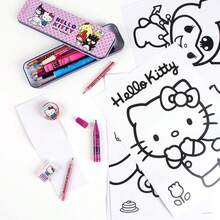 Hello Kitty Cerdá 和朋友們女孩著色文具套裝 - 官方授權，金屬盒尺寸 18.4 x 4.8 x 2 厘米，內含彩色鉛筆、馬克筆和筆記本，返校必備好禮 - 選項 6 - 查看 6