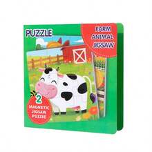 9/16pcs Magnetic Paper Cartoon Animal Puzzle, Children's Educational Puzzle Busy Book, Progressive Puzzle Logic Thinking Brain Development Educational Toy, Suitable For Boys And Girls - Multicolor - View 15