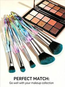 YZIMENG 5pcs Perfect Makeup Brush Set, Professional Makeup Brushes Suitable For Daily And Travel Use - Multicolor - View 3