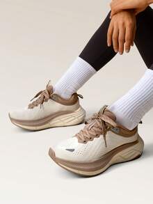 Women's Walking Shoes Cushion Comfortable ActiveBreeze Running Tennis Shoes Non-Slip Workout Gym Sports Athletic Breathable Fashion Sneakers - 卡其色 - 查看 2