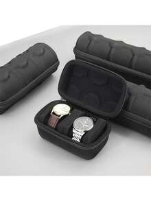 1pc Hard Shell Watch Travel Storage Box, Unisex Portable Single Watch Organizer And Storage Box, Watch Protection Storage Box, Anti-Shake Watch Pillow, Suitable For Wristwatches And Smartwatches (1/2/3 Slots) - Black - View 8