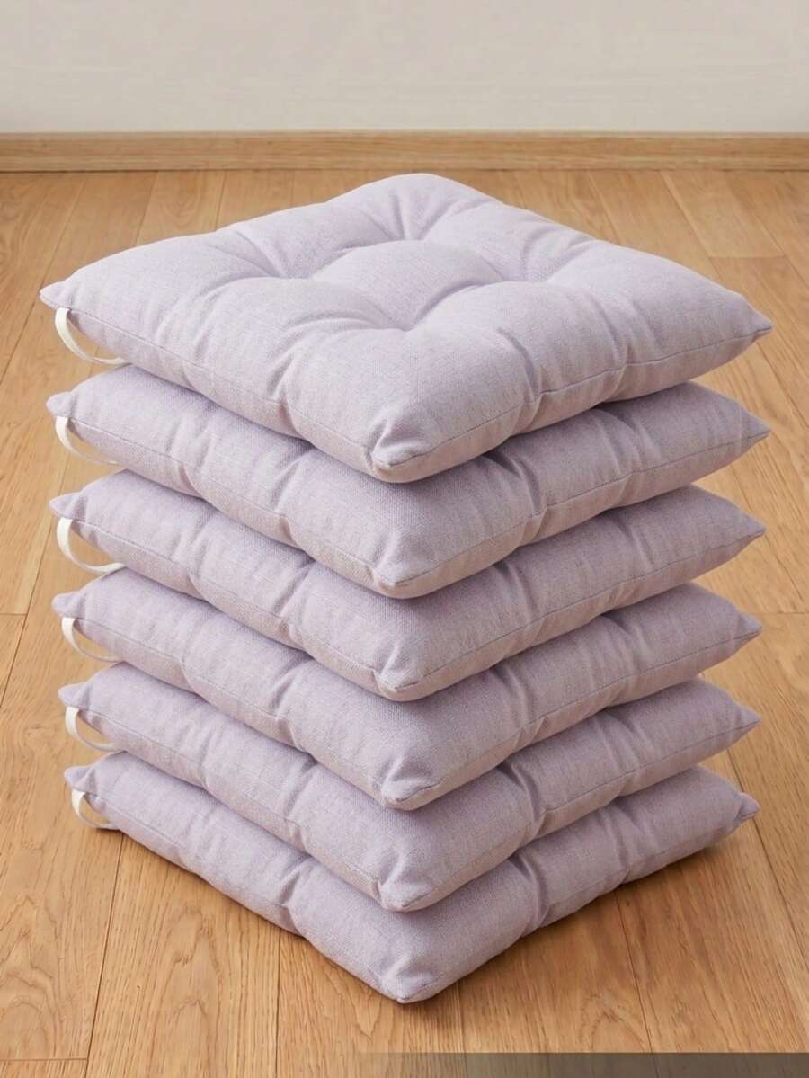 Made In Turkey Cushion 40*40 For Office & Garden & Kitchen Soft With Tie - Lilac Purple - View 1