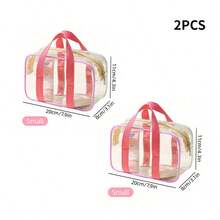 2pcs Transparent PVC Beach Tote Bags, Large Capacity Waterproof Sandproof Reusable Travel Swimming Outdoor Sports Storage Bags - Multicolor - View 13
