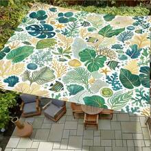 1 pieza Vela de sombra solar cuadrada con estampado geométrico de girasol fresco, adecuada para patio pequeño, piscina, área de ocio al aire libre de villa. Sombrilla de playa, tela de sombra solar para exteriores, toldo de playa, tienda de playa, sombra solar para patio, cenador al aire libre, cenador - Bohemia C - Ver 4