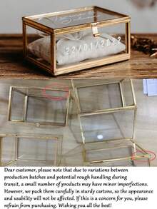 Customized Ring Box, Personalized Glass Ring Box, Wedding And Engagement Ring Box, Geometric Ring Box, Ring Box Gift, Multi-Functional, Reusable, Exquisitely Decorated, Fashionable, Suitable For Anniversary - Multicolor - View 7