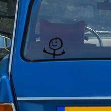 Funny  Stick Figure Car Decal, Humorous Reflective Sticker - Multicolor - View 8