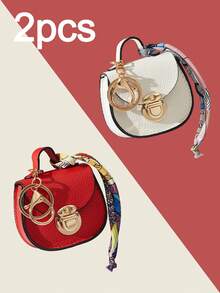 CHARM INFINITE New Coin Purse, Creative Keychain Small Bag, Korean Style Mini Cute Semi-Circle Wallet, Fashion Versatile Minimalist Luxury Windmill Key Handbag - Multicolor - View 21