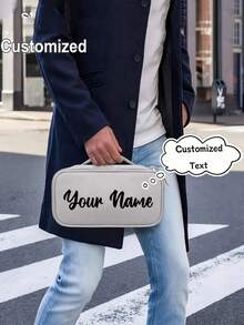 1pc Customizable Names Electronic Travel Organizer With Cable Storage Compartment, Personalized Storage Bag, Customizable Name. Electronic Storage Bag With Cable Management Compartments- With A Zipped Pocket. Portable And Suitable For Chargers - Multicolor - View 2