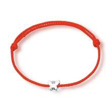 HuooNew 1pc S925 Sterling Silver Minimalist Small Butterfly Adjustable Braided Rope Bracelet, Couple Set, Artistic Versatile Thin Rope Bracelet Jewelry - Silver - View 6