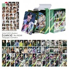 124pcs High-Definition Double-Sided B/T/S Photocards, Clear Printing With Rich Colors, Various Fashionable Photos, Loved By Young Fans, Suitable For Collection, Decoration, Birthday And Holiday Gifts - Multicolor - View 6