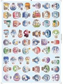 57pcs Healing Creatures In A Bottle Stickers - Cute Cartoon Animal Glass Jar Stickers, Waterproof PVC Suitable For Journals, Planners, Water Bottles, Cups, Laptops, Gift Wrapping, DIY Crafts, Desk Decor, School Supplies - Animal Bottle Stickers - View 8