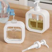Transparent Hand Sanitizer Dispenser Bottle, Home Soap Dispenser, Shampoo Bottle Container, Press-Type Bathroom Shower Gel Bottle, Plastic Squeeze Lotion Dispenser Empty Bottle Refillable - Protective - Refillable Dispensing Bottles - View 11