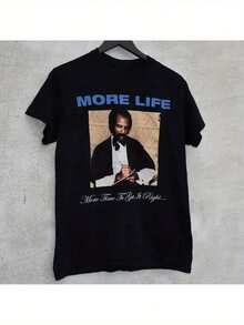 Drake T-Shirt Drake More Life Black T-Shirt All Size S-4XL NN123 - Black - View 1