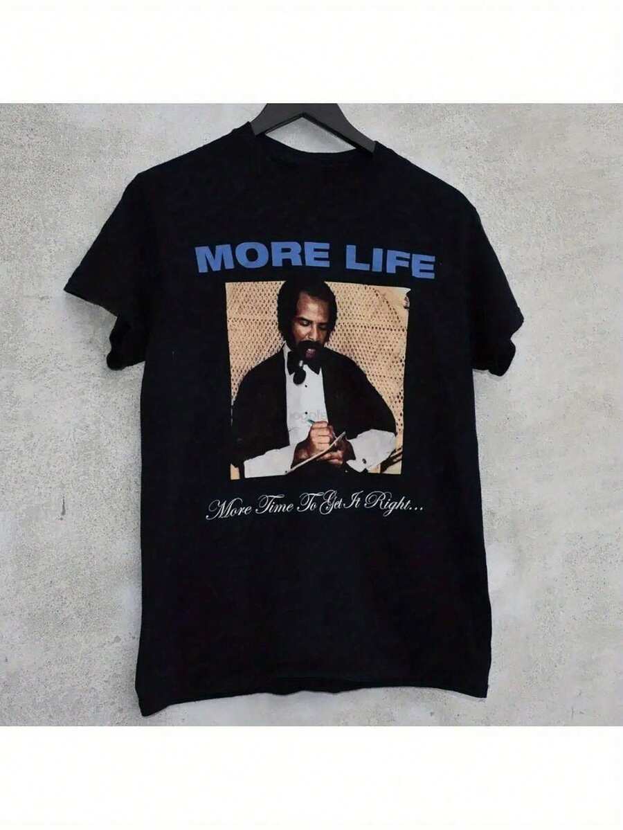 Drake T-Shirt Drake More Life Black T-Shirt All Size S-4XL NN123 - Black - View 1