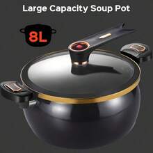 A 8L Large Capacity Multifunctional Soup Pot, 28Cm/11In, Suitable For Cooking And Stewing, Compatible With Gas And Induction Cookers - View 4