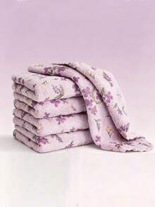 5/1pc Floral Pattern Kitchen Towel, Fresh Ditsy Floral Kitchen Towel, Thick Absorbent Hand Towel, Floral Oil-Resistant Kitchen Cloth, Suitable For Kitchen, Bathroom, Glass And Car Cleaning - Super Absorbent Quick-Drying Reusable Towel, Soft Square Towel - Multicolor - View 10