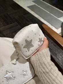 Tas Penyimpanan Makeup Gaya dengan Desain Niche Jepang & Korea, Tas Kosmetik Genggam, Kantong Penyimpanan Pembalut Wanita Portabel CCD - MultiWarna - View 5