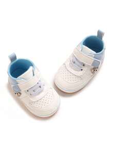 Fashion Korean Style Unisex Infant Sports Shoes, Soft Rubber Sole, Anti-Slip, Pre-Walker Shoes For 0-1 Year Old Infants - White - View 3