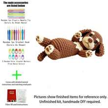 1pc Lazy Dachshund & Beagle Crochet Kit (Semi-Finished, Simple Hand Crochet Required)! Beginner DIY Crochet Set With Step-By-Step Guide And English Instructions, Cute Desktop Home Decor, Perfect As Holiday And Birthday Gift For Family And Friends - DIY Crochet Kit - View 4