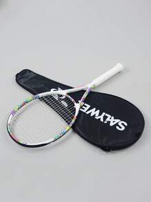 SALYWEE Professional Balanced Tennis Racquet, 105 Sq.In. Oversize Head, Lightweight Carbon Fiber One-Piece Molding, 16x19 String Pattern For Power & Spin, Ideal For Training, Adults, Men & Women, Beginner Sports Equipment - Multicolor - View 12