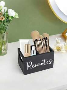 This Dual-Slot Remote Control Organizer Box Is Suitable For Storing Remote Controls, Cosmetics And Stationery. It Can Be Placed On A Bedside Table, In The Living Room, Office Or Men's And Women's Bathrooms. - Multicolor - View 4