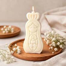 1pc Virgin Mary Silicone Candle Mold Set, 3D Portrait Sculpture Mold, Suitable For DIY Candle/Plaster/Resin Crafting, Virgin Mary & Cowboy Design, Home Decor And Holiday Gift - Our Lady - View 4