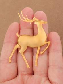 SUPBORA 1pc Fashionable Silver/Gold Color Bird Deer Dragonfly Cat Butterfly Brooch Pin, Animal Insect Lapel Pins For Women Dresses Coats Sweaters Jewelry - Gold and Silver - View 4